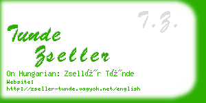 tunde zseller business card